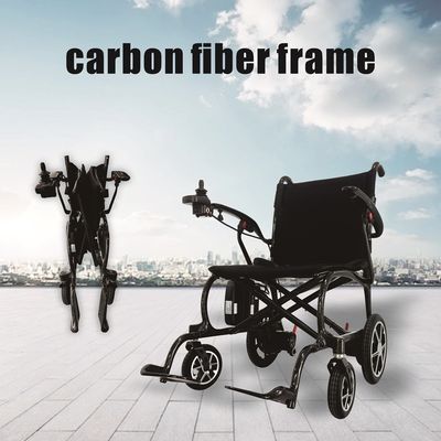 Cadeira de rodas elétrica de controle remoto com design leve e estrutura de fibra de carbono