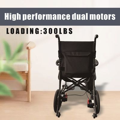 Cadeira de rodas elétrica dobrável 2024 com motor DC24V150W*2 e travagem eletromagnética