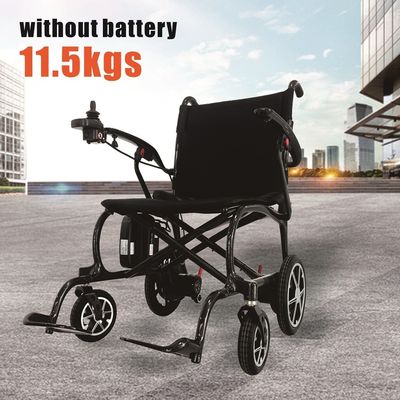 Cadeira de rodas elétrica dobrável 2024 com motor DC24V150W*2 e travagem eletromagnética