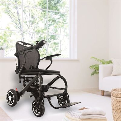Cadeira de rodas elétrica dobrável de luxo com tamanho do assento W460mm*D390mm e carga 300LBS 136KG