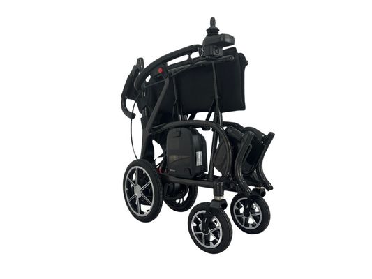 Cadeira de rodas elétrica de fibra de carbono dobrável para transporte fácil e motor potente