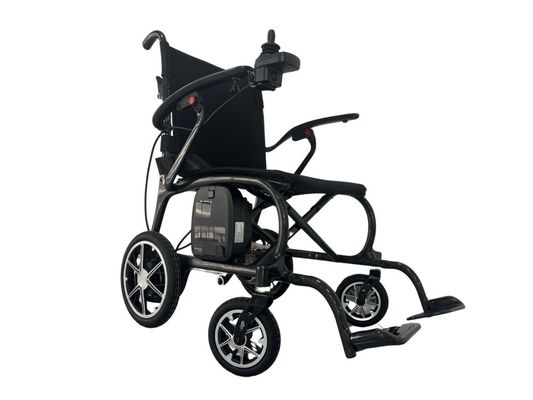 Cadeira de rodas elétrica de fibra de carbono dobrável para transporte fácil e motor potente