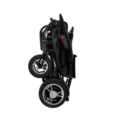 Cadeira de rodas elétrica com estrutura de fibra de carbono T700 e travagem eletromagnética