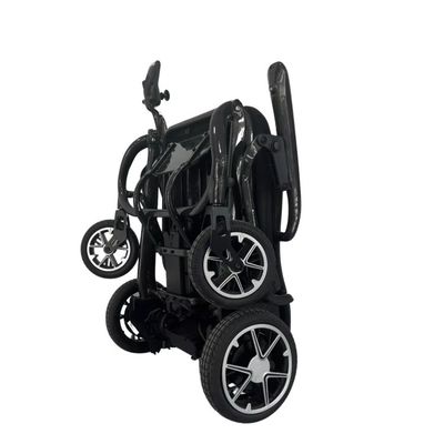 Cadeira de rodas elétrica de capacidade de carga de 300 libras com design dobrável e material de fibra de carbono