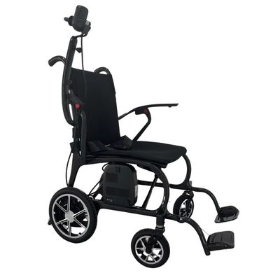 Cadeira de rodas elétrica profissional de fibra de carbono com velocidade de 6 km/h e peso ultraleve