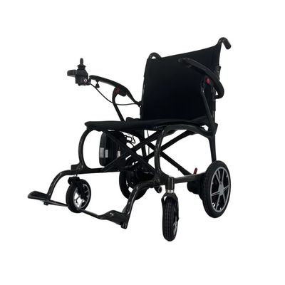 Cadeira de rodas elétrica profissional de fibra de carbono com velocidade de 6 km/h e peso ultraleve