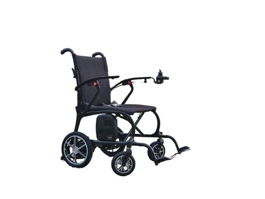 Cadeira de rodas elétrica profissional de fibra de carbono com velocidade de 6 km/h e peso ultraleve