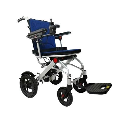 Cadeira de rodas de transporte de alumínio dobrável com velocidade de 6 km/h e motor sem escovas DC24V150W*2