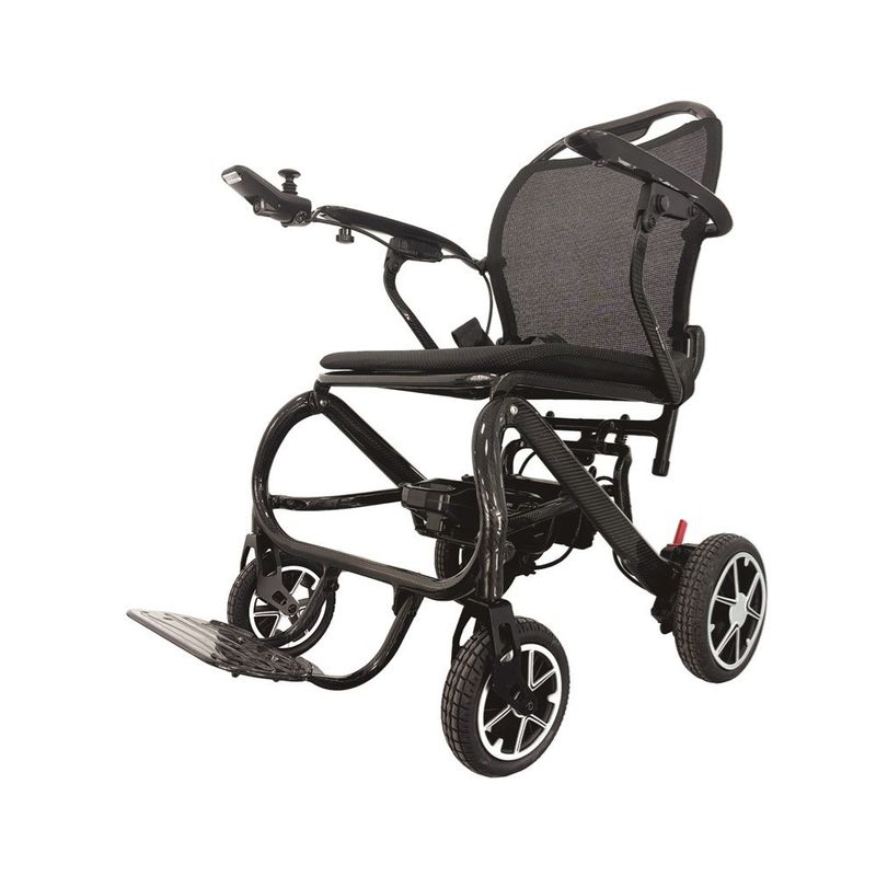 Cadeira de rodas elétrica dobrável com tamanho do assento W460mm*D390mm e distância de condução de 10 km
