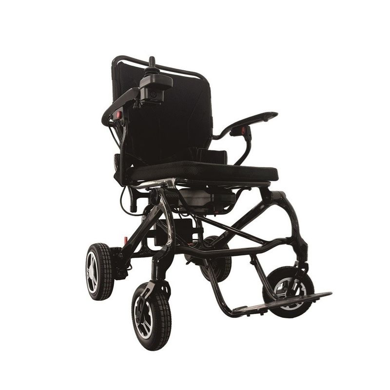 Cadeira de rodas dobrável elétrica direta com Cadeira de rodas de fibra de carbono Tamanho do assento W500*D420mm